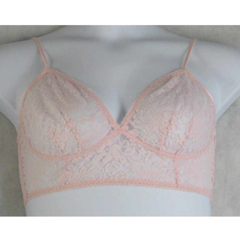 INC International Concepts Women's Floral Lace Bralette, Marys Rose Pink